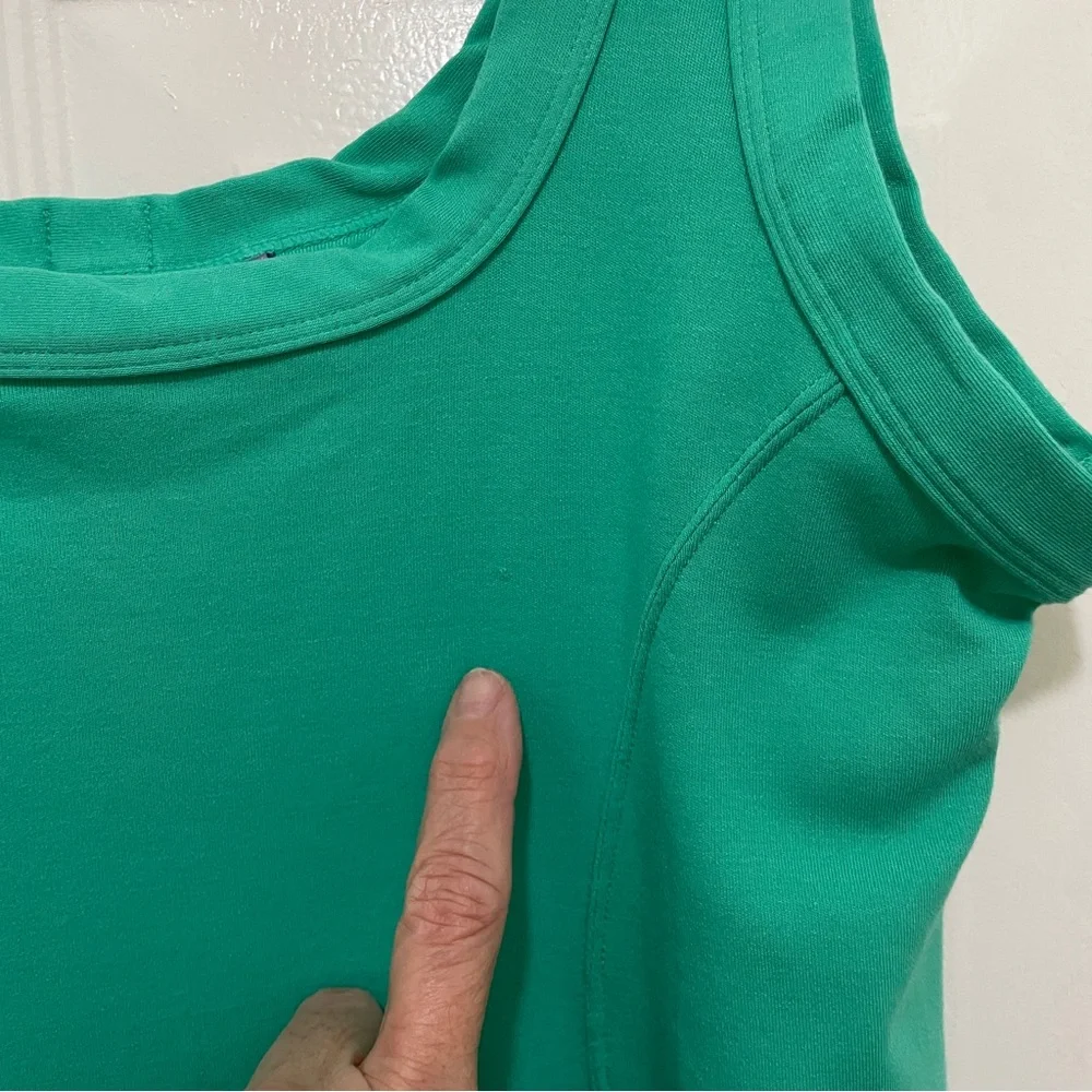 Yitty Tank Dress Womens Large Fitted‎ Body Butter Solid Green Mini